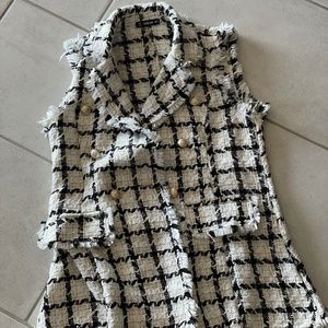 Tweed Vest-SIZE SMALL